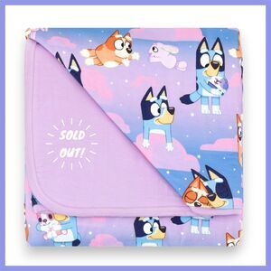 💜✨ Little Sleepies Bluey Purple Sleepytime Cloud Blanket Large NIB
